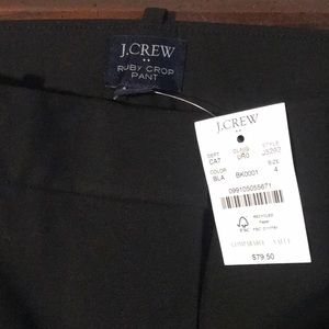 Slim cropped black dress pants from J crew
